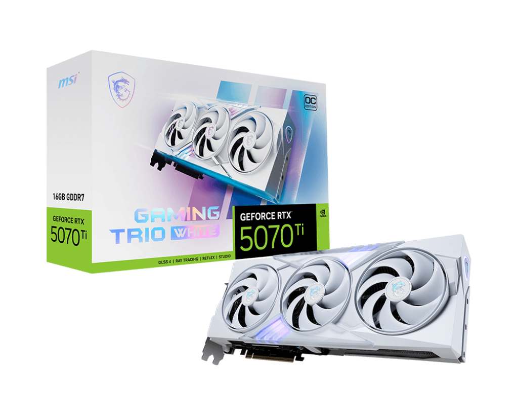 MSI GeForce RTX 5070 Ti 16G GAMING TRIO OC White Graphics Card