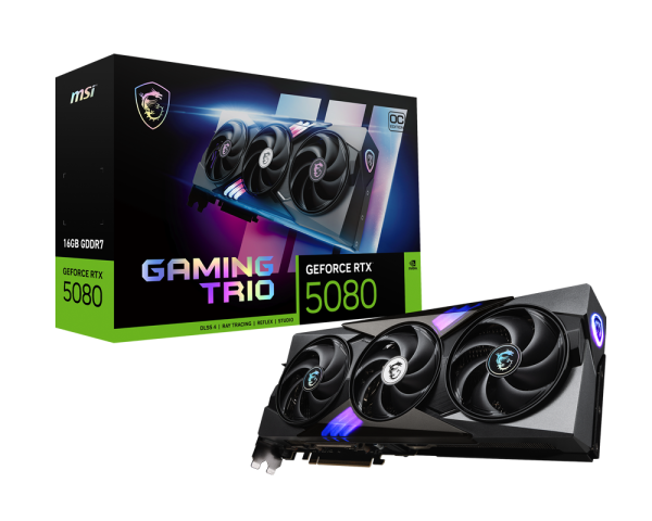 MSI GeForce RTX 5080 16G GAMING TRIO OC GDDR7 Graphics Card