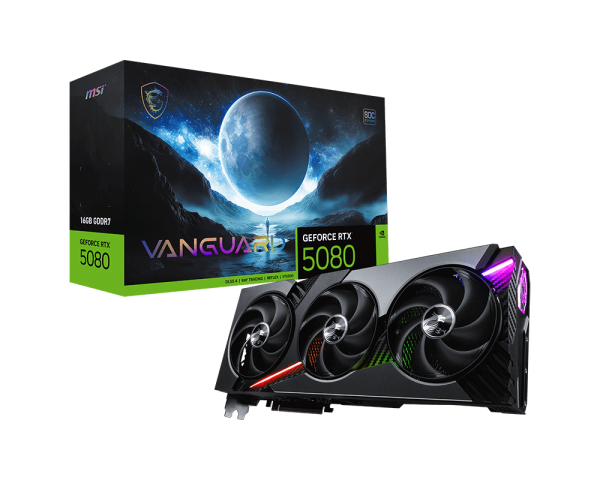 MSI GeForce RTX 5080 16G VANGUARD SOC GDDR7 Graphics Card