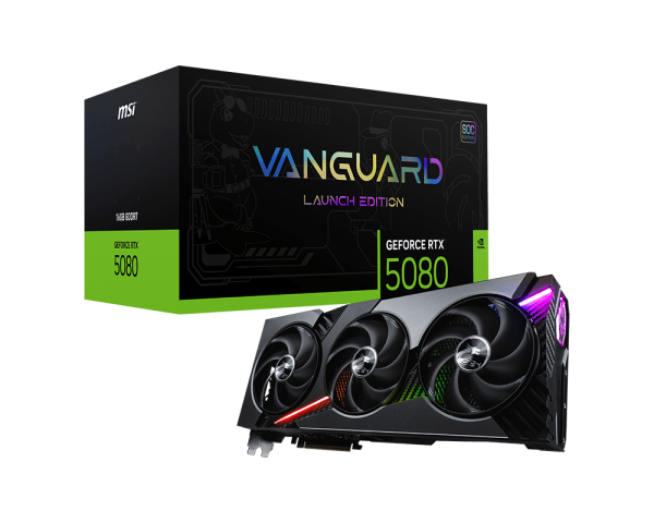 MSI GeForce RTX 5080 16G VANGUARD SOC LAUNCH EDITION GDDR7 Graphics Card