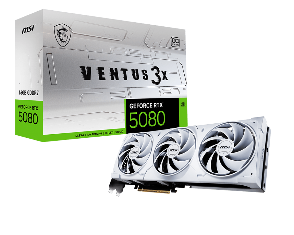 MSI GeForce RTX 5080 16G VENTUS 3X OC White Graphics Card - | Buy Online at Shwetha Computers