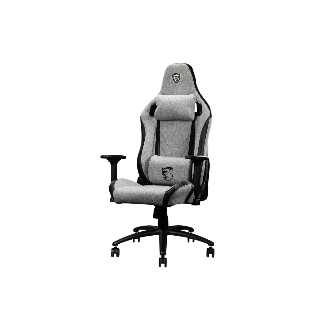 MSI Grey Gaming Chair with Fabric Cover and Steel Base