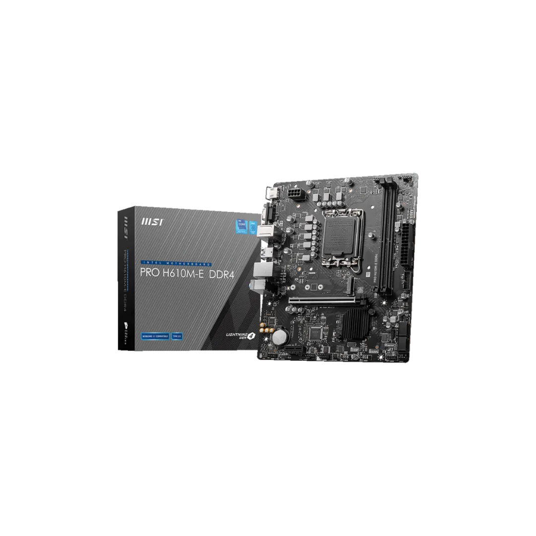 MSI H610M-E Pro Motherboard - DDR4, Micro ATX, Essential Connectivity