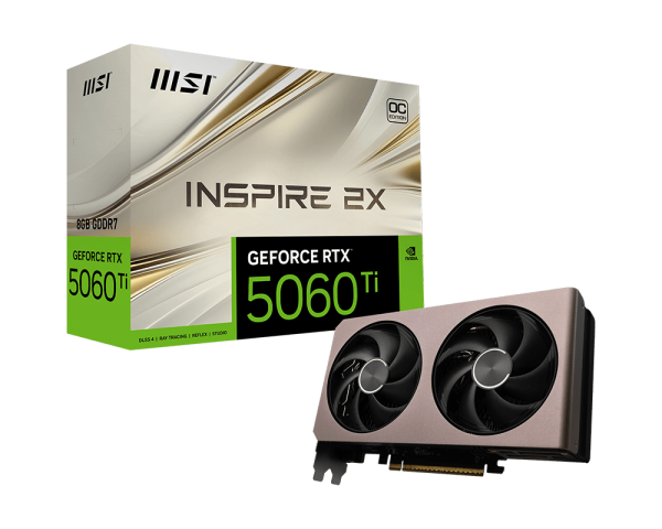 MSI GeForce RTX 5060 Ti 8G INSPIRE 2X OC Graphics Card