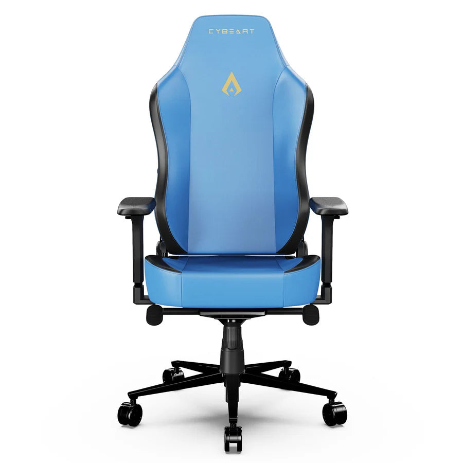 CYBEART Marine (Blue) Gaming Office Chair 4D Armrest Inbuilt Lumbar Support Supreme PU Leather, Ergonomic, Recline & Tilt