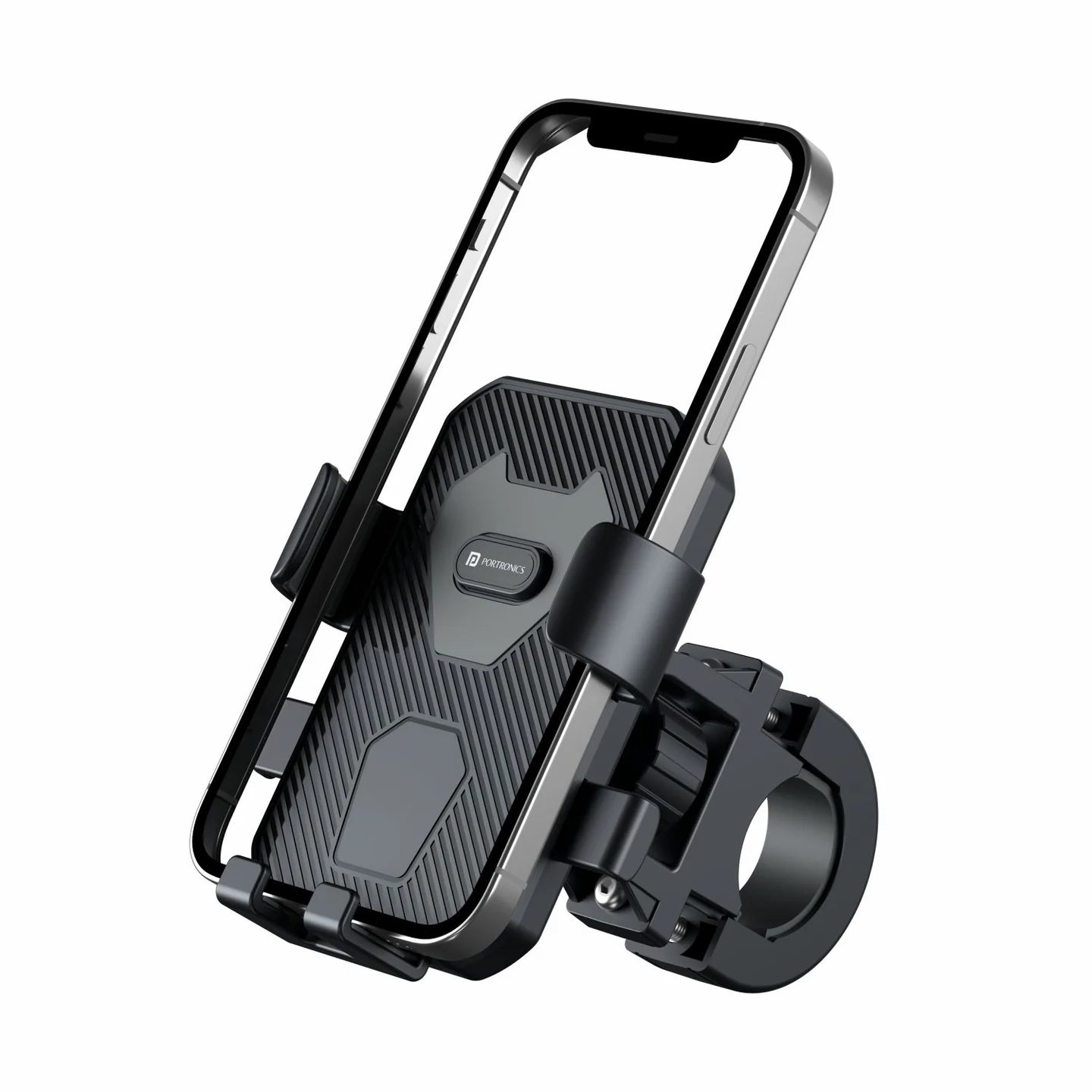 PORTRONICS Mobike 4 Bike Phone Mount | One-Press Lock | 360° Rotation | Bike Phone Holder | Handlebar Mount