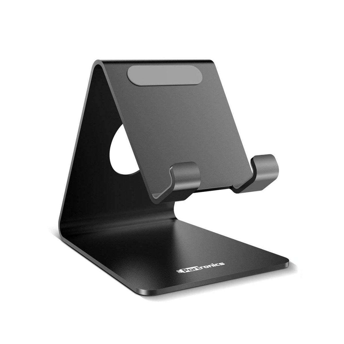 PORTRONICS Modesk Universal Phone Holder | Universal Design | Anti- Skid | LightWeight | Mettalic Body