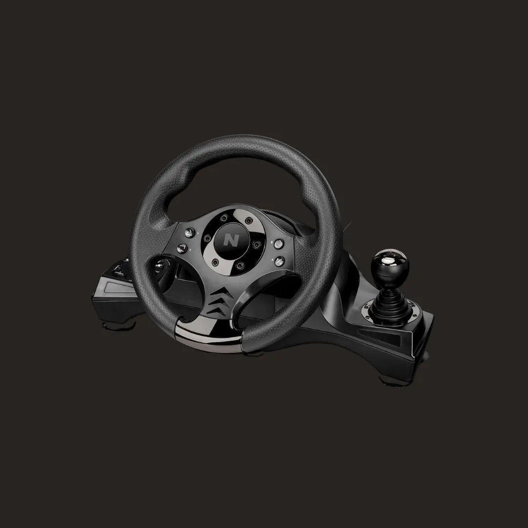 Nitho Drive PRO V16 Gaming Racing Wheel with Shifter and Floor Pedals - Multi-Format Compatibility - Realistic Driving Feedback - High-Quality Construction - Easy-Access Game Controls