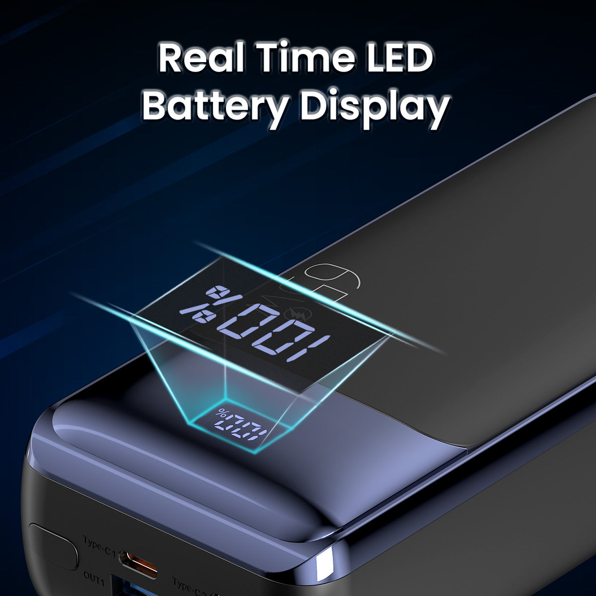 PORTRONICS Ampbox 10K 27 K Powerbank Laptop Charging | 27000mAh capacity | LED Battery Display | Safe & Smart Charging