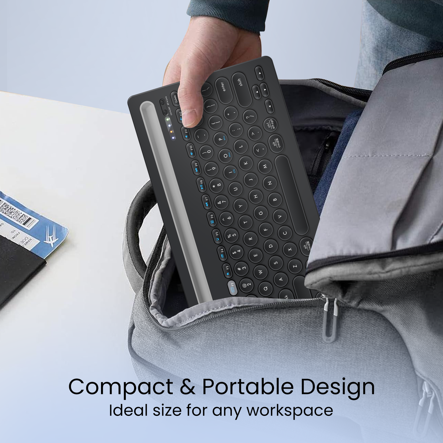 PORTRONICS Bubble Dock Dual Wireless | Rechargeable | Tablet Holder | Multi-Device Pairing