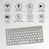 PORTRONICS Bubble Max Sleek Wireless Keyboard with Silent Keys | Bluetooth | 2.4 GHz Receiver | Connect 3 Devices | Wireless Keyboard