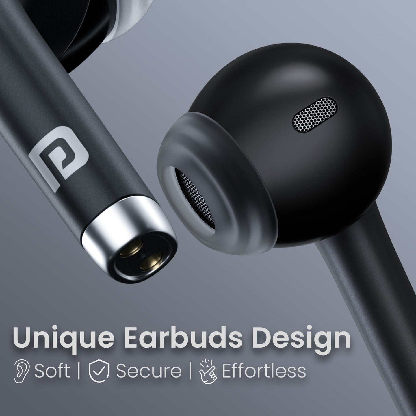 PORTRONICS Harmonics Twins S19 | Unique Earbuds Design | Game/Music Mode | Touch Control | Type C Fast Charging - | Buy Online at Shwetha Computers
