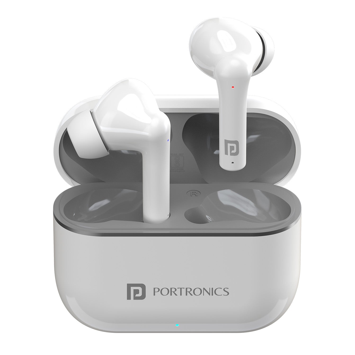 PORTRONICS Harmonics Twins S6 | Auto ENC | Quad Mic | Touch Control | Bass/Game Mode - White | Buy Online at Shwetha Computers