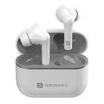PORTRONICS Harmonics Twins S6 | Auto ENC | Quad Mic | Touch Control | Bass/Game Mode - White | Buy Online at Shwetha Computers