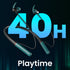 PORTRONICS Harmonics X2 Wireless Stereo Headset 40 Hour Playtime | Inline Control | Dual Pairing | HD Mic