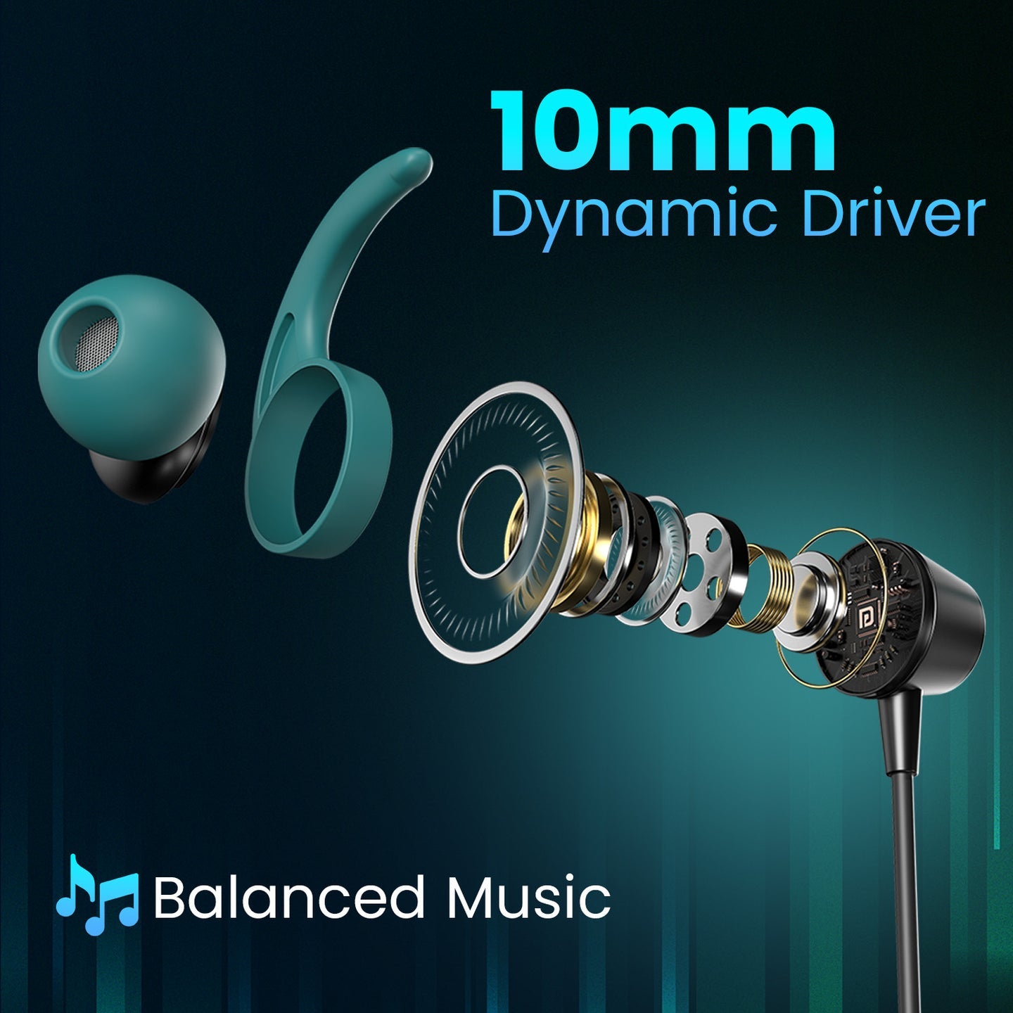 PORTRONICS Harmonics X2 Wireless Stereo Headset 40 Hour Playtime | Inline Control | Dual Pairing | HD Mic