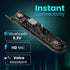 PORTRONICS Harmonics X2 Wireless Stereo Headset 40 Hour Playtime | Inline Control | Dual Pairing | HD Mic