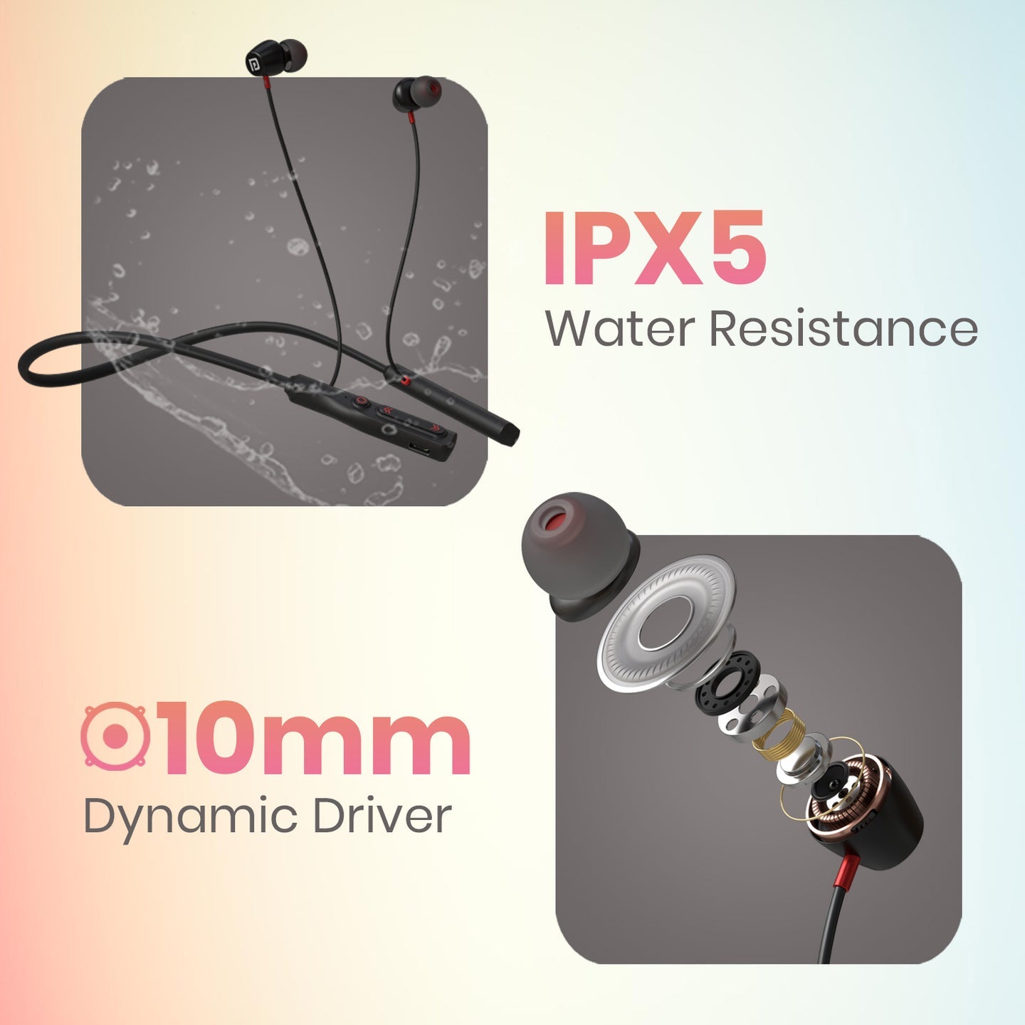 PORTRONICS Harmonics Z11 35 Hour Playtime | 10mm Dynamic Driver | Magnetic Earbuds | Type C Fast Charging - | Buy Online at Shwetha Computers