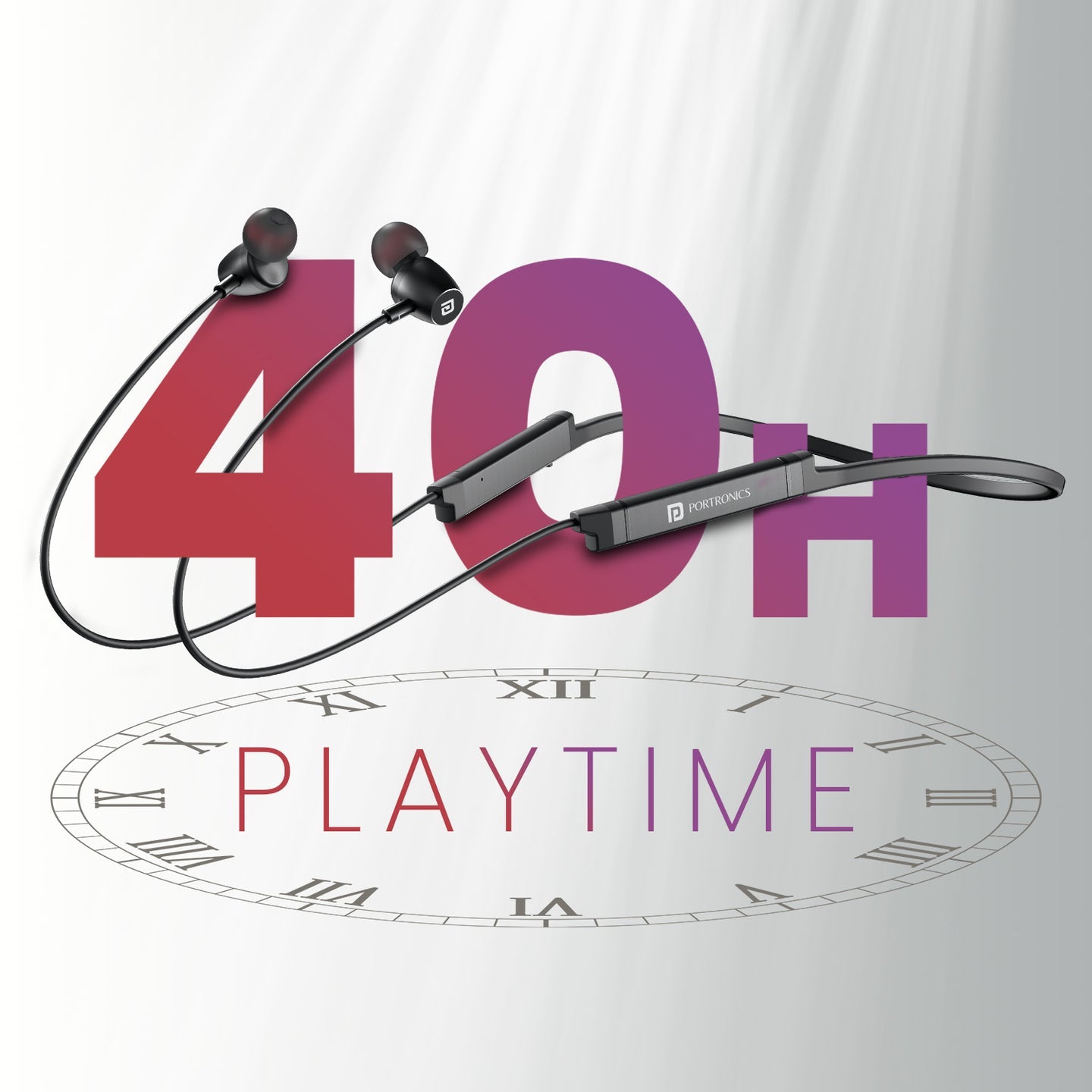 PORTRONICS Harmonics Z9 Wireless Stereo Headset 40 Hour playtime| Metallic Finish | Game/Music Model | Type C Fast Charging | Dual Pairing - | Buy Online at Shwetha Computers