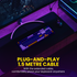 PORTRONICS K2 Keyboard Wired Mechanical Gaming Keyboard | Red Linear Switches | Dynamic Lighting Effects | 5m Long Cable | Anti-Ghosting Keys