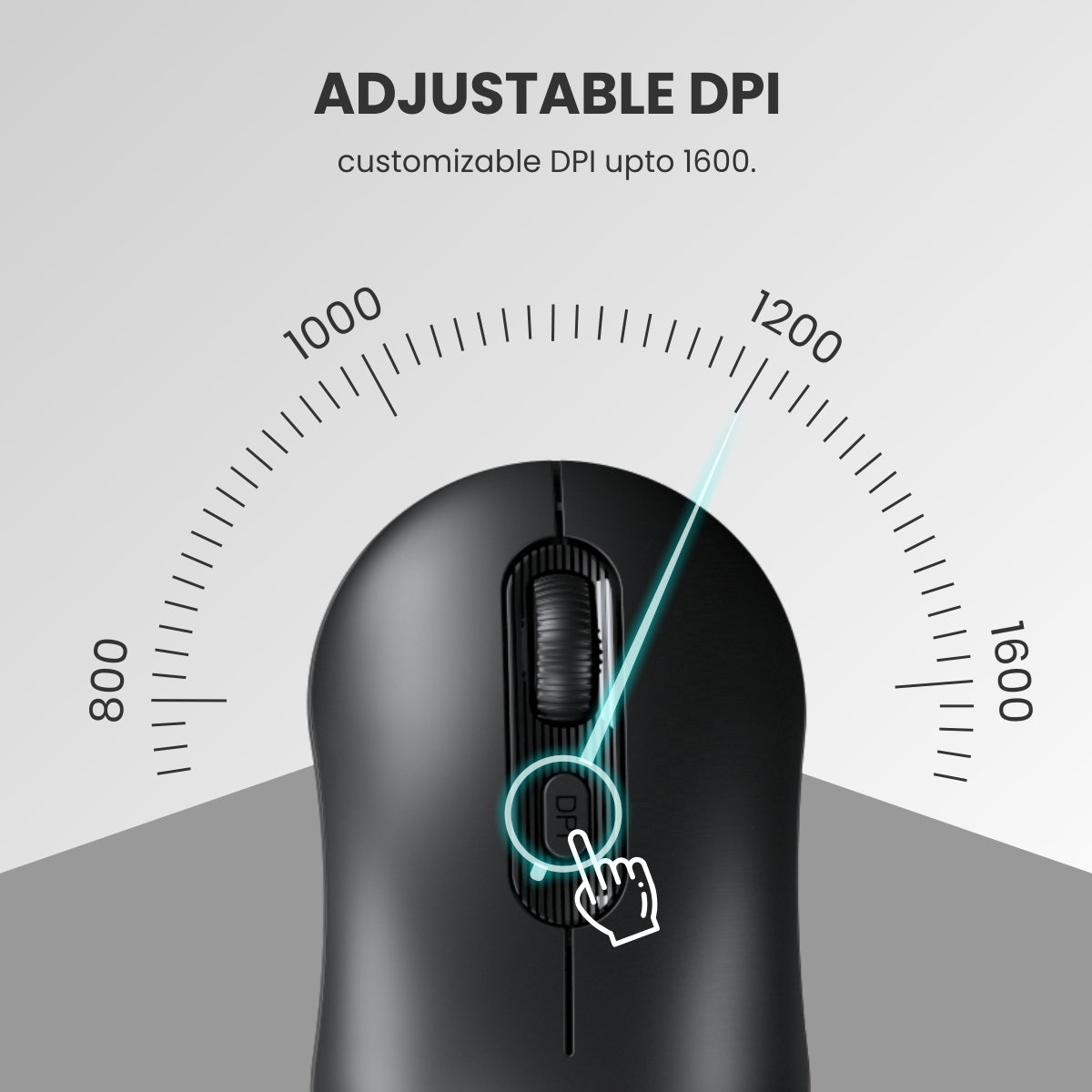 PORTRONICS Key 6 Combo Wireless Keyboard & Mouse | 2.4 GHz Wireless | Adjustable DPI Mouse | Full-Layout Keyboard | Round Keycaps
