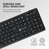 PORTRONICS Key 6 Combo Wireless Keyboard & Mouse | 2.4 GHz Wireless | Adjustable DPI Mouse | Full-Layout Keyboard | Round Keycaps