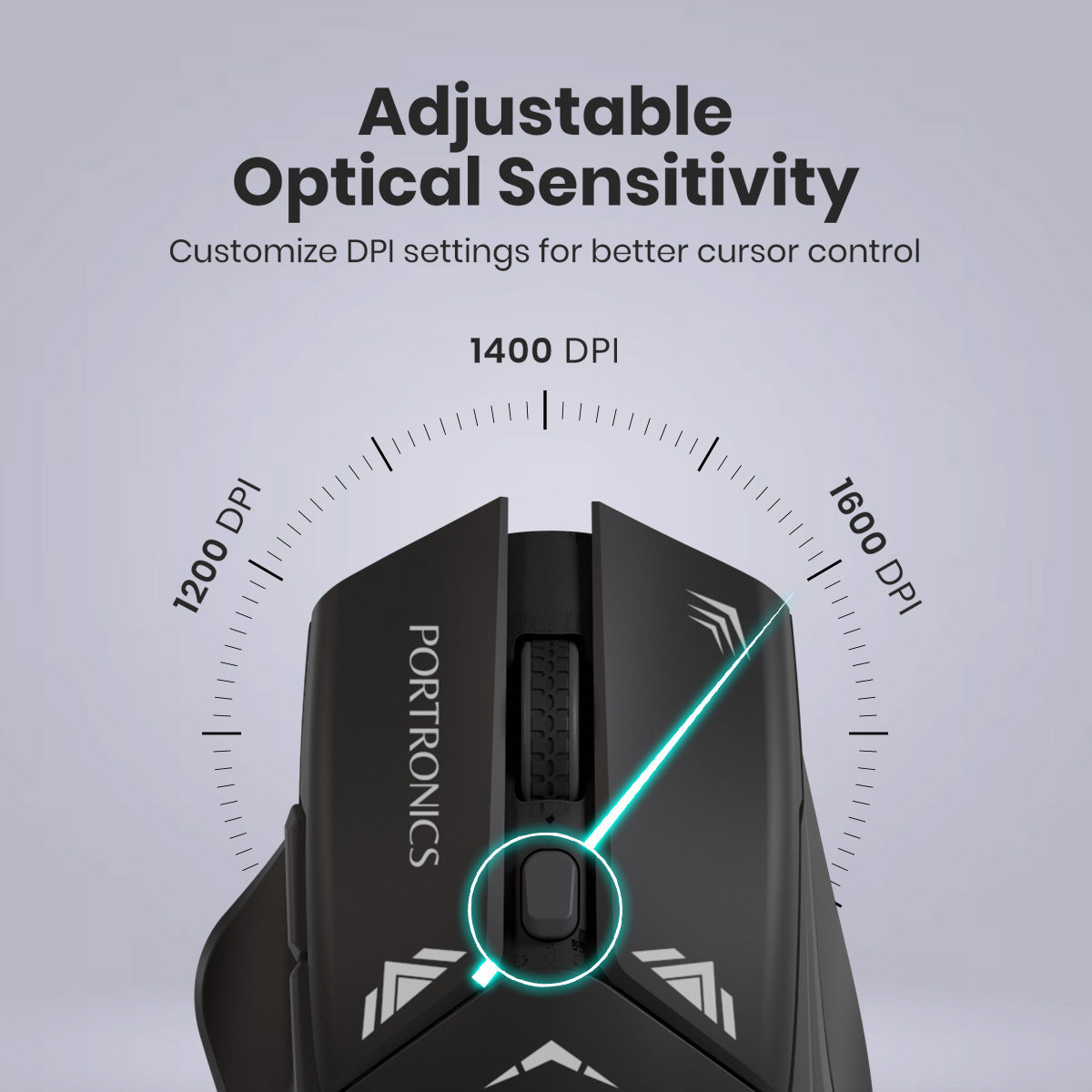 PORTRONICS Key 9 Combo Wireless Keyboard & Mouse Combo | Wireless Receiver | Noise-free Typing | Ergonomic Mouse | Adjustable DPI