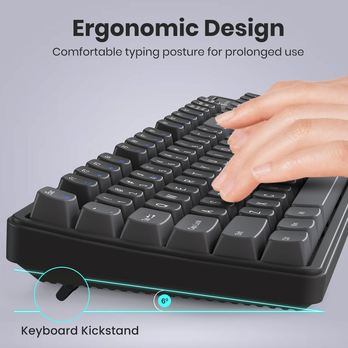 PORTRONICS Key 9 Combo Wireless Keyboard & Mouse Combo | Wireless Receiver | Noise-free Typing | Ergonomic Mouse | Adjustable DPI