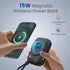 PORTRONICS Power Shutter Powerbank | 15W Wireless Charging | 22.5W Type C PD Output | In Built Type C & 8 Pin Cable | LED Display