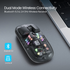 PORTRONICS Toad 5 Transparent Wireless Mouse Bluetooth & 2.4 GHz Wireless | Rechargeable | RGB Lighting | Keyboard-like Buttons