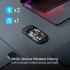 PORTRONICS Toad 5 Transparent Wireless Mouse Bluetooth & 2.4 GHz Wireless | Rechargeable | RGB Lighting | Keyboard-like Buttons