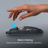 PORTRONICS Toad 5 Transparent Wireless Mouse Bluetooth & 2.4 GHz Wireless | Rechargeable | RGB Lighting | Keyboard-like Buttons