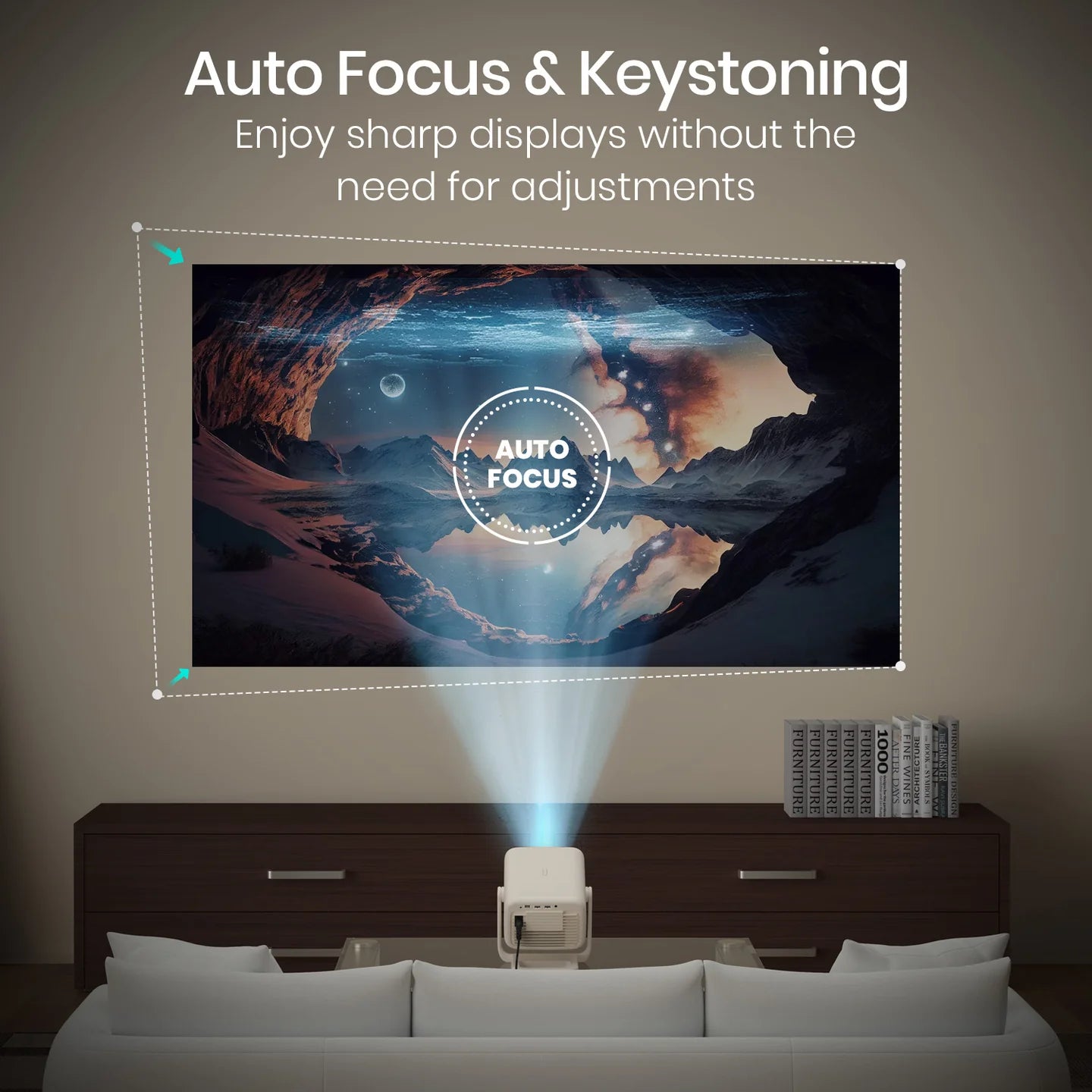 PORTRONICS Beem 480 5100 Lumens Smart LED Projector | Streaming Apps | Angle Adjustable | 1080p Full HD | 5100 Lumens - | Buy Online at Shwetha Computers