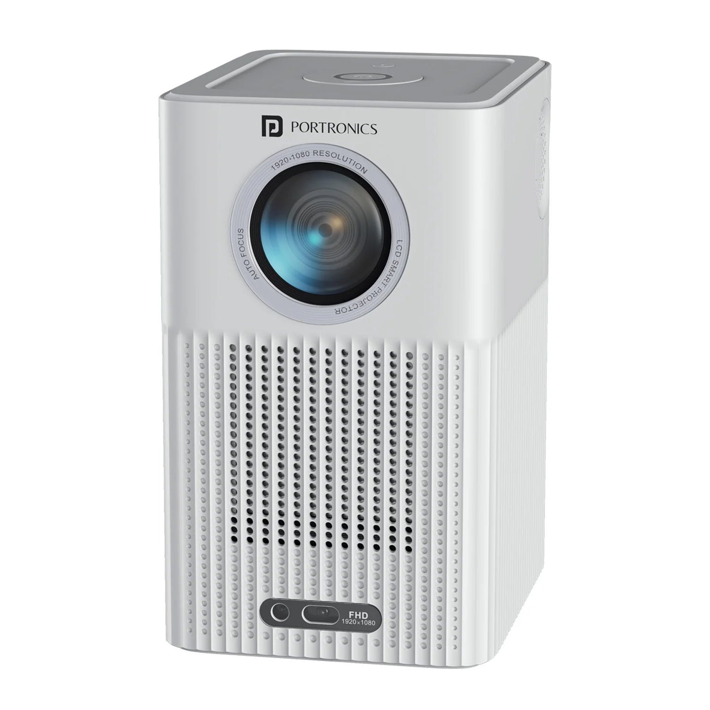 PORTRONICS Beem 500 Smart LED Projector | 1080p FHD Native | Voice-enabled Remote | 6700 Lumens | 16W Speakers - | Buy Online at Shwetha Computers