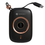PORTRONICS Power Shutter Pro Powerbank 10000mAh Powerbank | In Built Type C PD Cable | Bidirectional Type C Port | Super-Fast Charging