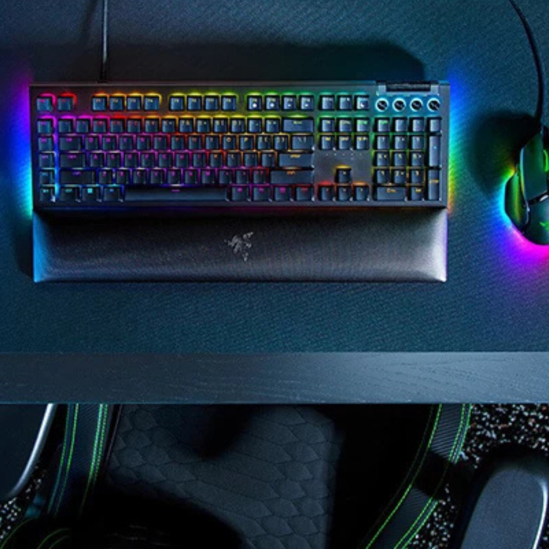 Razer BlackWidow V4 Mechanical Gaming Keyboard with Green Switches