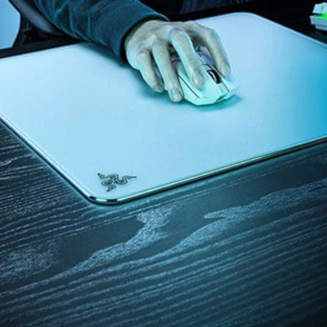 Razer Atlas Tempered Glass Gaming Mouse Pad - White (Large)