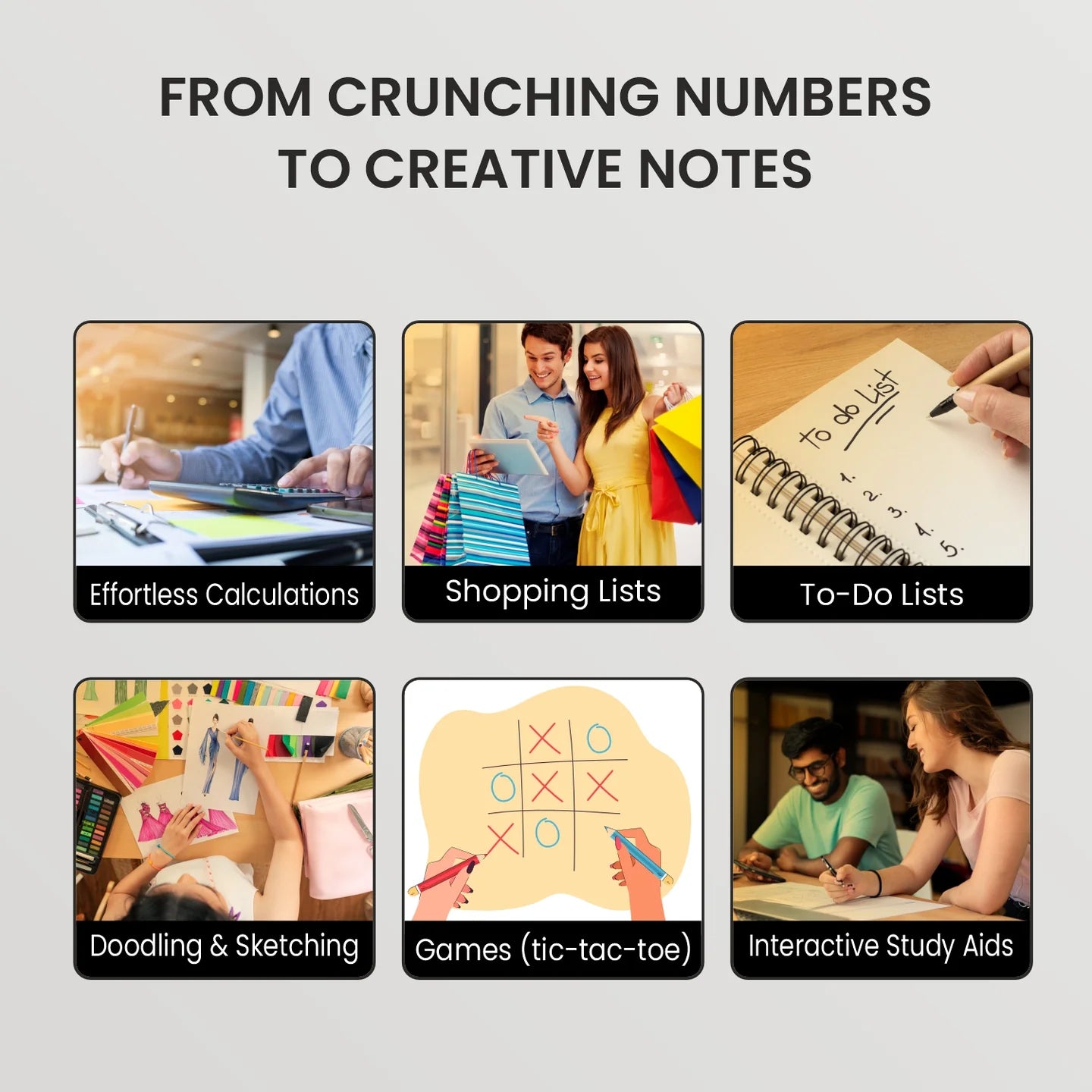 PORTRONICS Ruffpad Calc 2 In 1 LCD Writing Pad With 6.5 inches Digital Calculator | Foldable Design | 6.5 Inches Screen | Calculator | One-Tap Erase - | Buy Online at Shwetha Computers