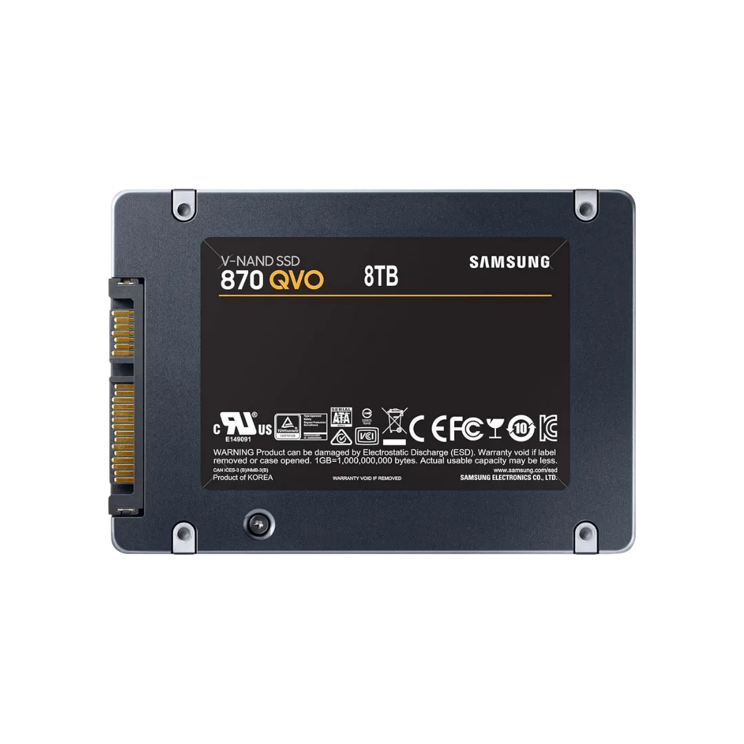 Samsung 8TB 870 QVO 2.5" SSD - High-Capacity Storage for Demanding Users