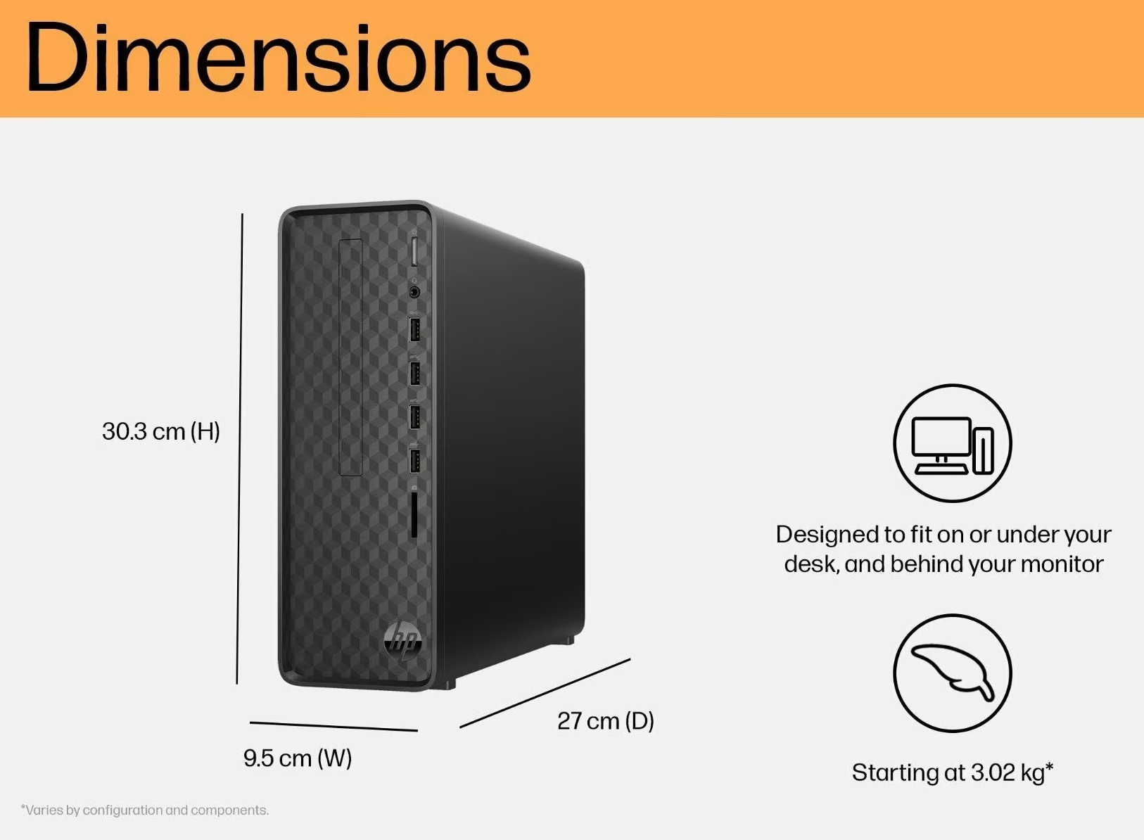 HP Desktop PC S01-PF3077IN 13th Generation Intel Core i3/8 GB DDR4/512 GB SSD/Intel UHD Graphics 730/Windows 11 Home - | Buy Online at Shwetha Computers
