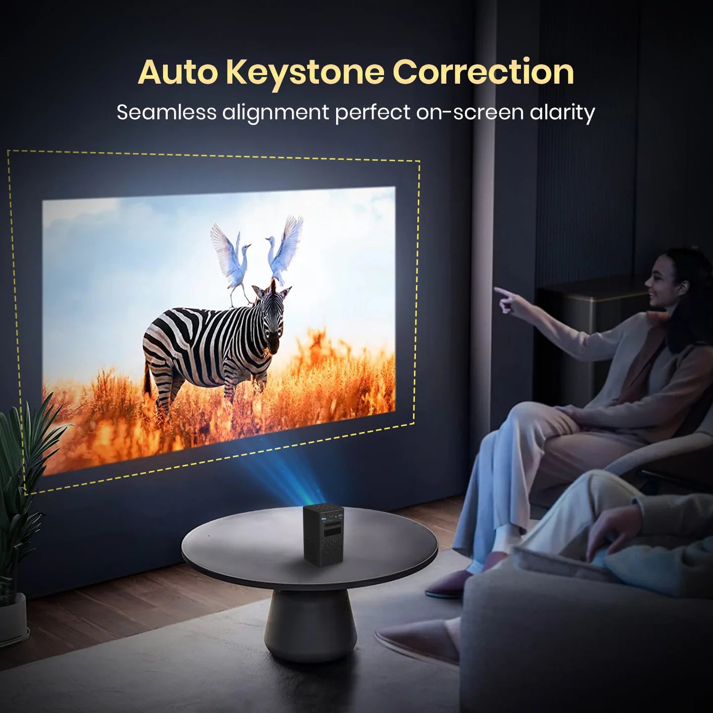 PORTRONICS Pico 13 Rechargeable Smart LED Projector | 4K UHD Support | 3500 Lumens | Rechargeable | DLP Technology - | Buy Online at Shwetha Computers