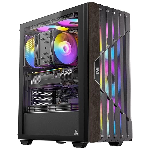 TAG Gamerz Stellar Elite Mid-Tower Gaming PC Case (Black)
