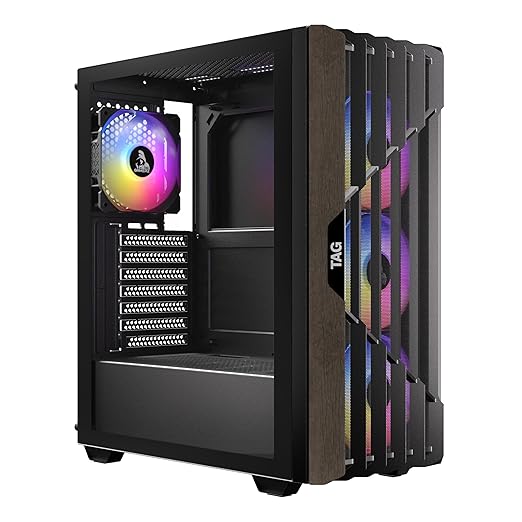 TAG Gamerz Stellar Elite Mid-Tower Gaming PC Case (Black)