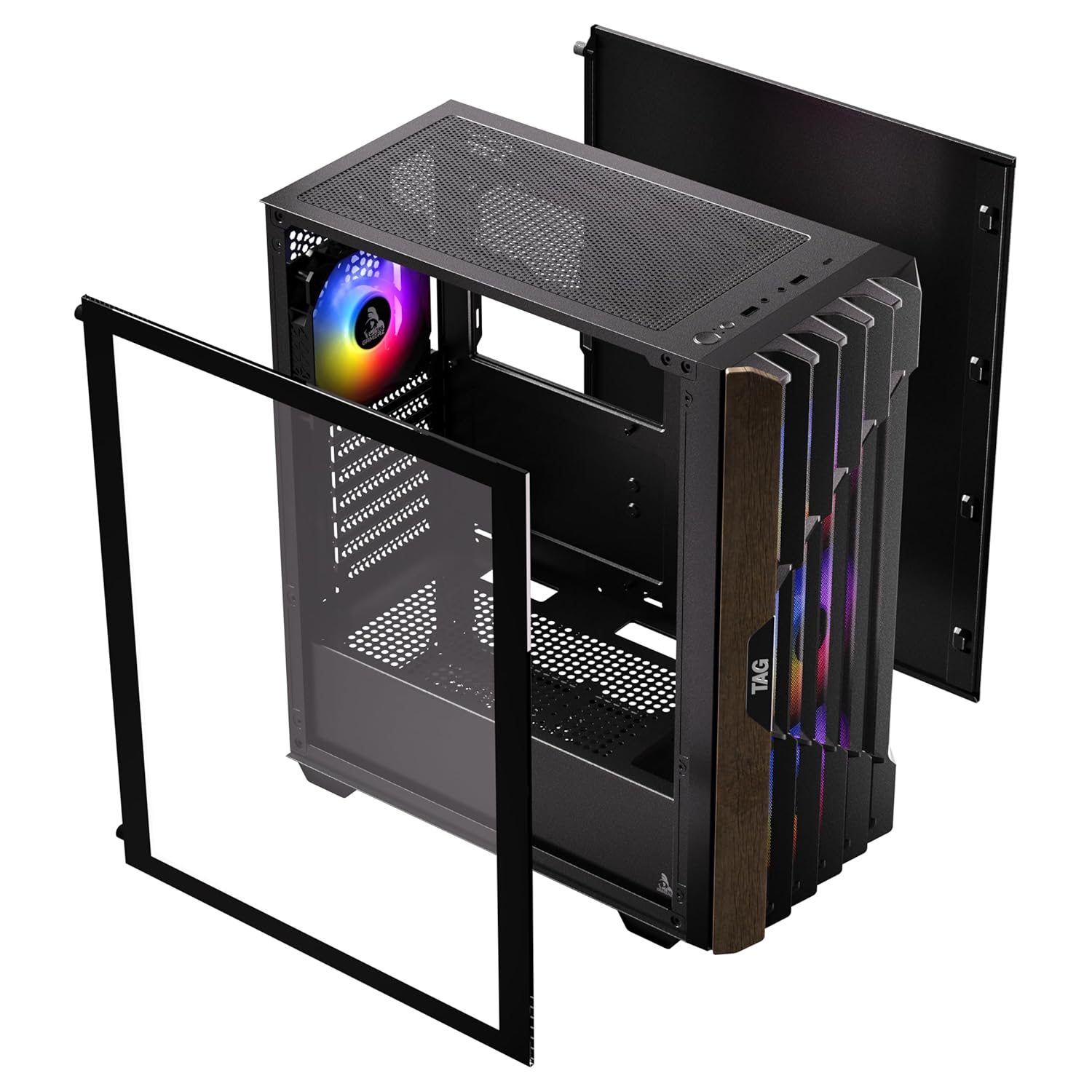TAG Gamerz Stellar Elite Mid-Tower Gaming PC Case (Black)