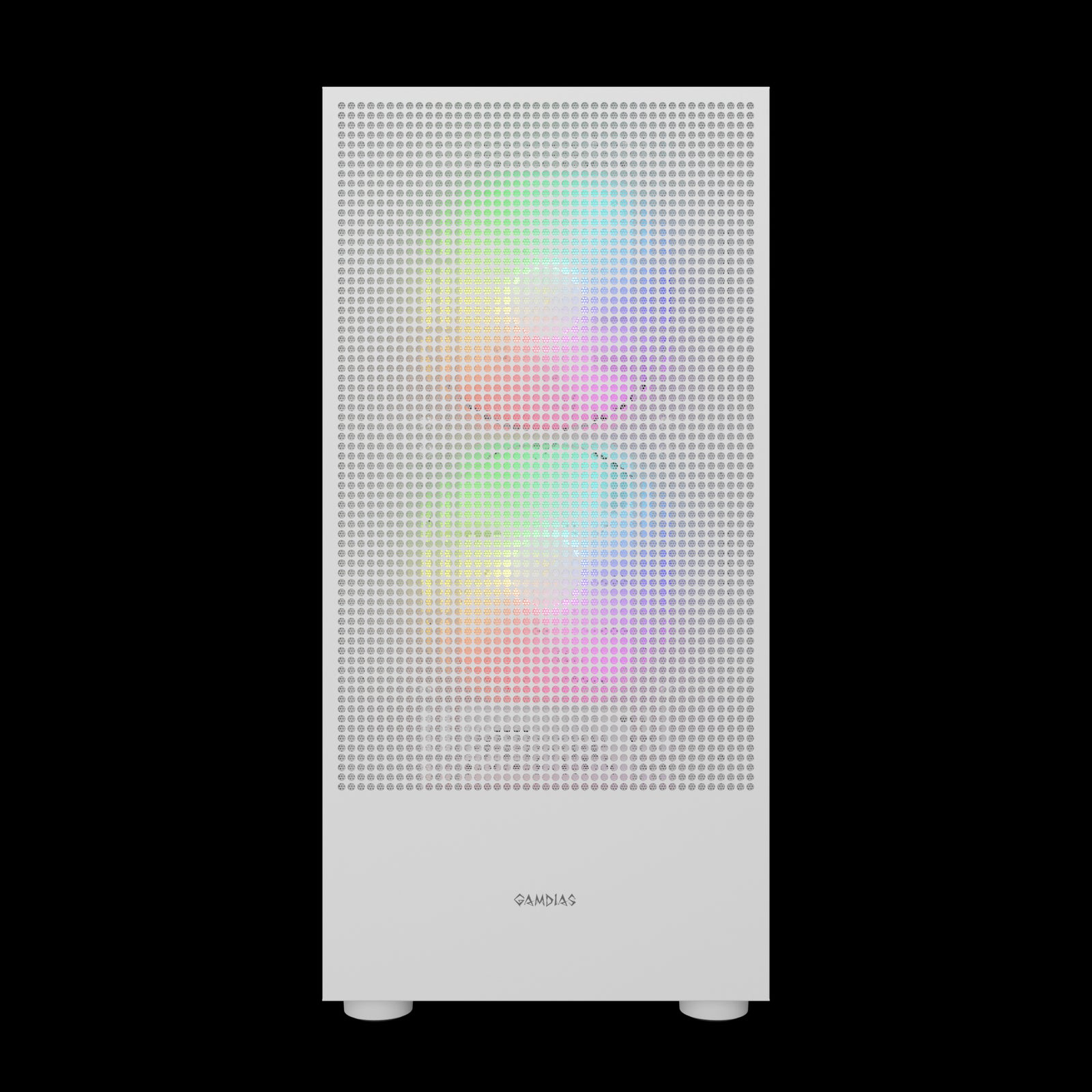 GAMDIAS TALOS E3 Mesh Elite WH White Mid Tower Case with ARGB PWM Fans