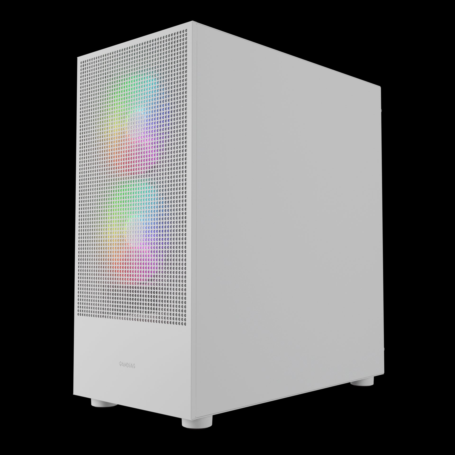 GAMDIAS TALOS E3 Mesh Elite WH White Mid Tower Case with ARGB PWM Fans