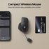 PORTRONICS Toad Mino Mini Wireless Mouse | Rechargeable | Bluetooth & 2.4 GHz | Ultra-Compact Size | Multi-Device Pairing