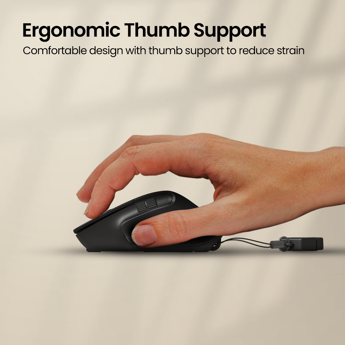 PORTRONICS Toad Mino Mini Wireless Mouse | Rechargeable | Bluetooth & 2.4 GHz | Ultra-Compact Size | Multi-Device Pairing