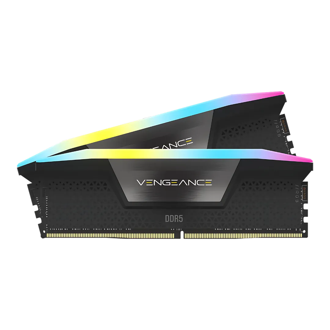 Corsair Vengeance RGB 32GB (16GBX2) DDR5 6000MHz C36 Memory Kit — Black