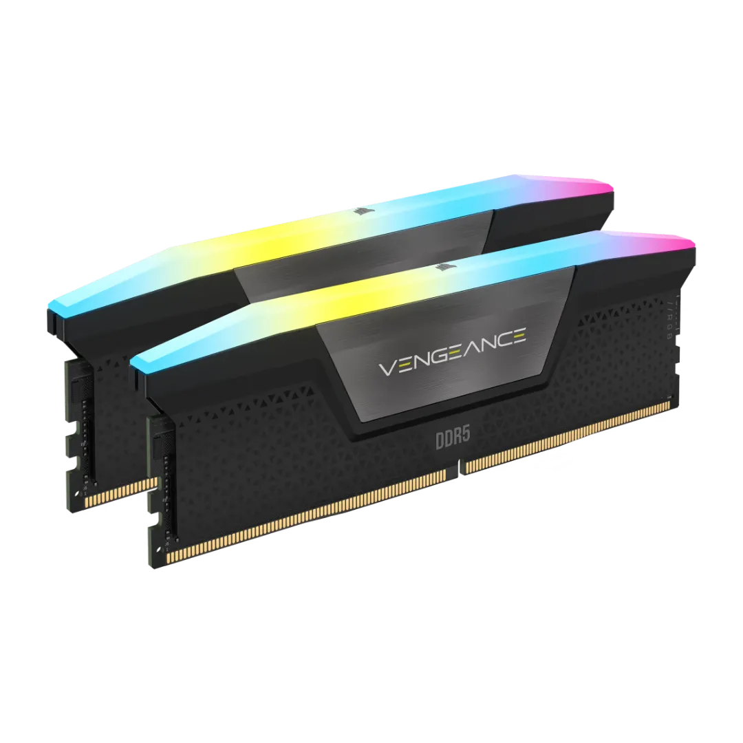 Corsair Vengeance RGB 32GB (16GBX2) DDR5 6000MHz C36 Memory Kit — Black